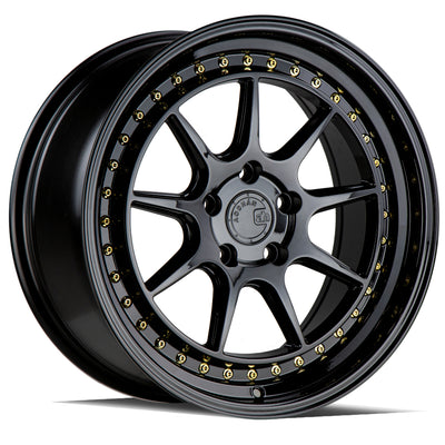 Aodhan DS-X Black/Gold wheel