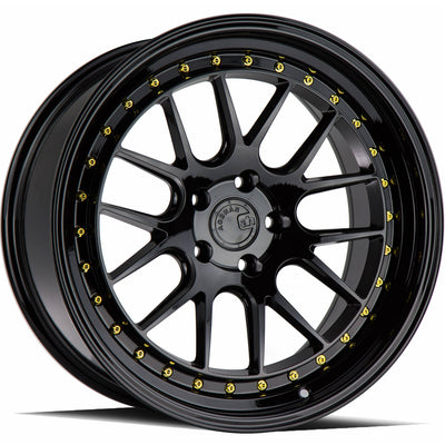Aodhan DS06 Black/Gold wheel