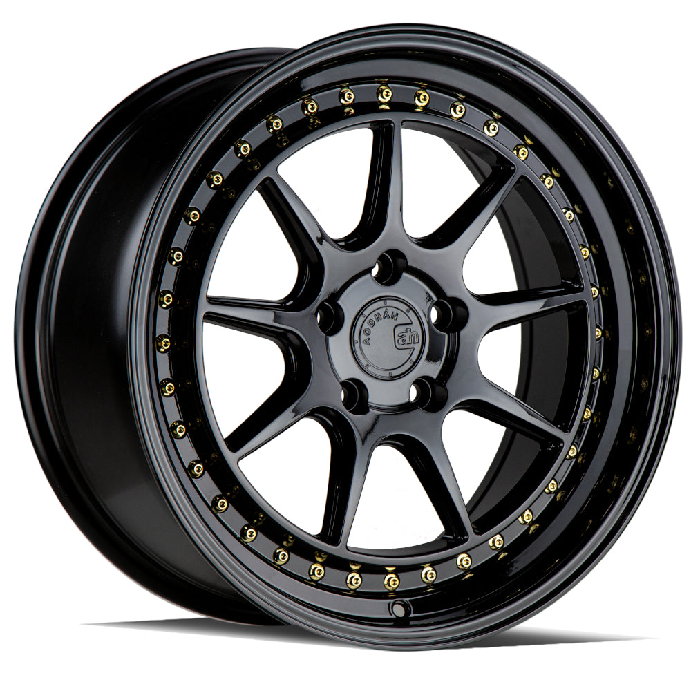 Aodhan DS-X Black/Gold wheel