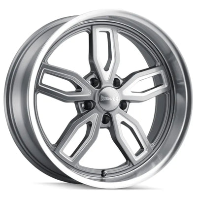 Ridler 608 Gloss Grey Milled wheel