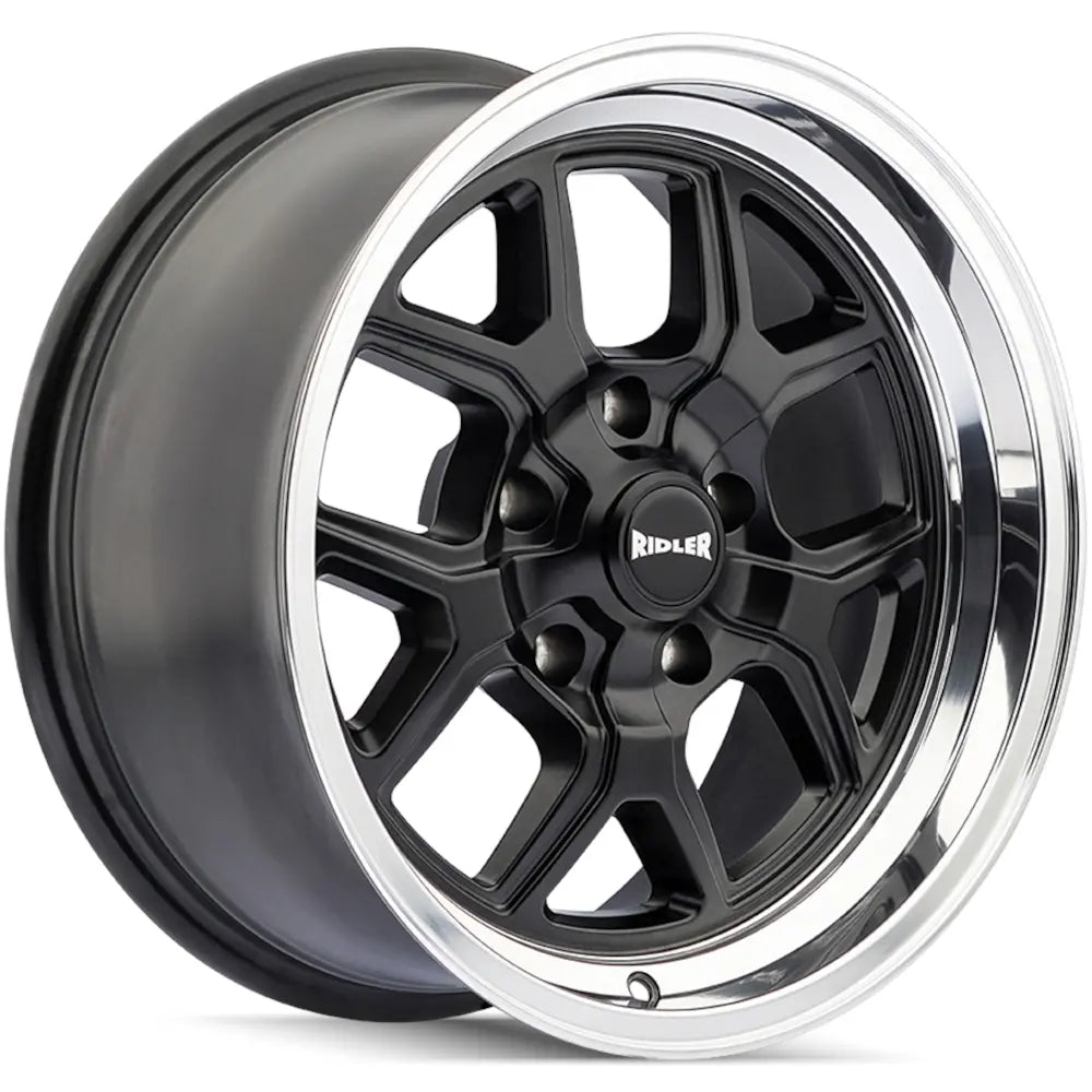 Ridler Style 610 Black with a Polishe wheel
