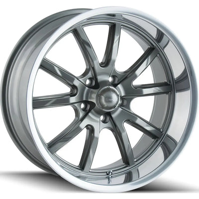 Ridler 650 Gloss Grey Polished wheel