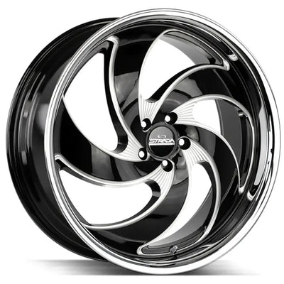 Strada RETRO 5 Black/Machined/Chrome wheel