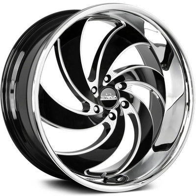 Strada Retro 6 Black/Machined/Chrome wheel