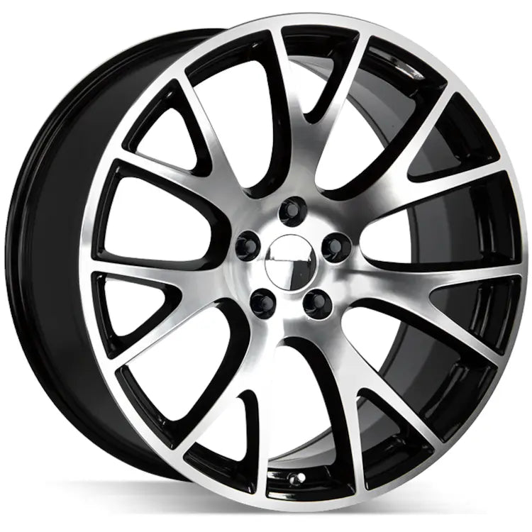 Strada Replicas Hellcat Replica Black/Machined wheel