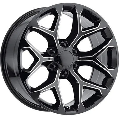 Strada Replicas SNOWFLAKE Black/Machined wheel