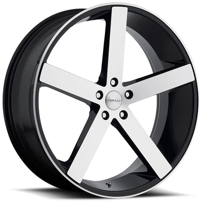 Cavallo CLV-5 Black Machined wheel