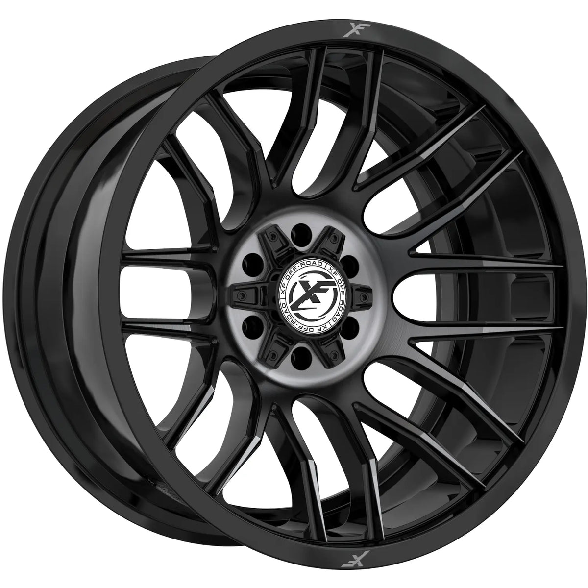 XF Off-Road XF-232 Black Machined/Titanium wheel
