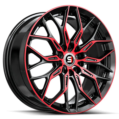 Spec-1 SP-57 Black/Red Machined wheel
