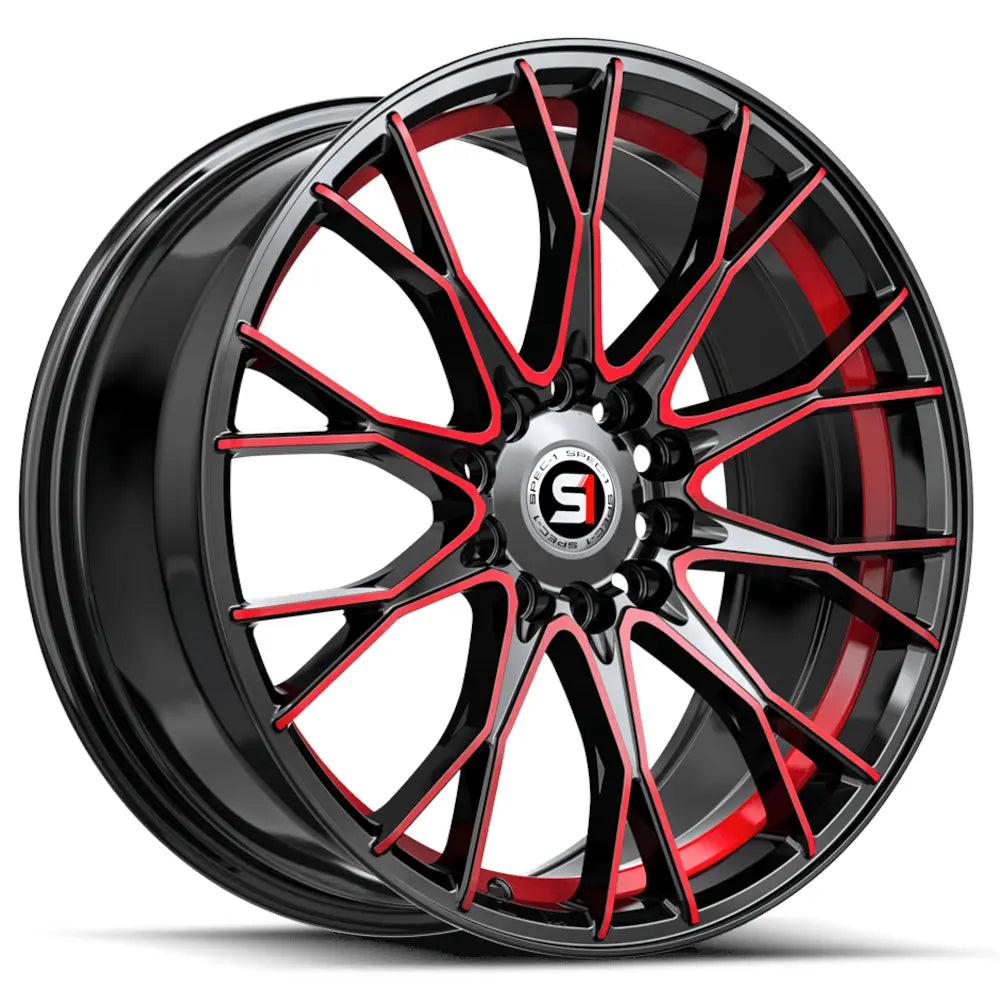 Spec-1 SP-59 Black/Red Machined wheel