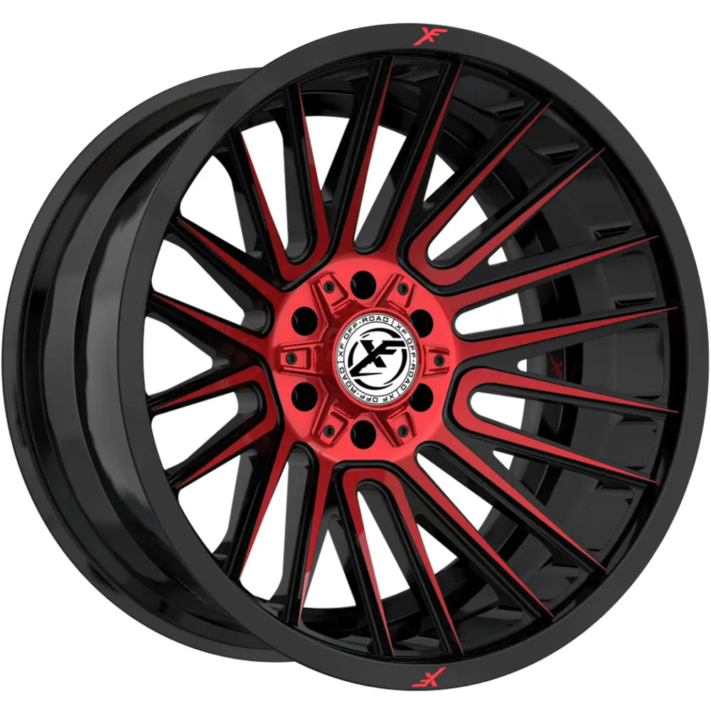 XF Off-Road XF-234 Black/Red Machined wheel