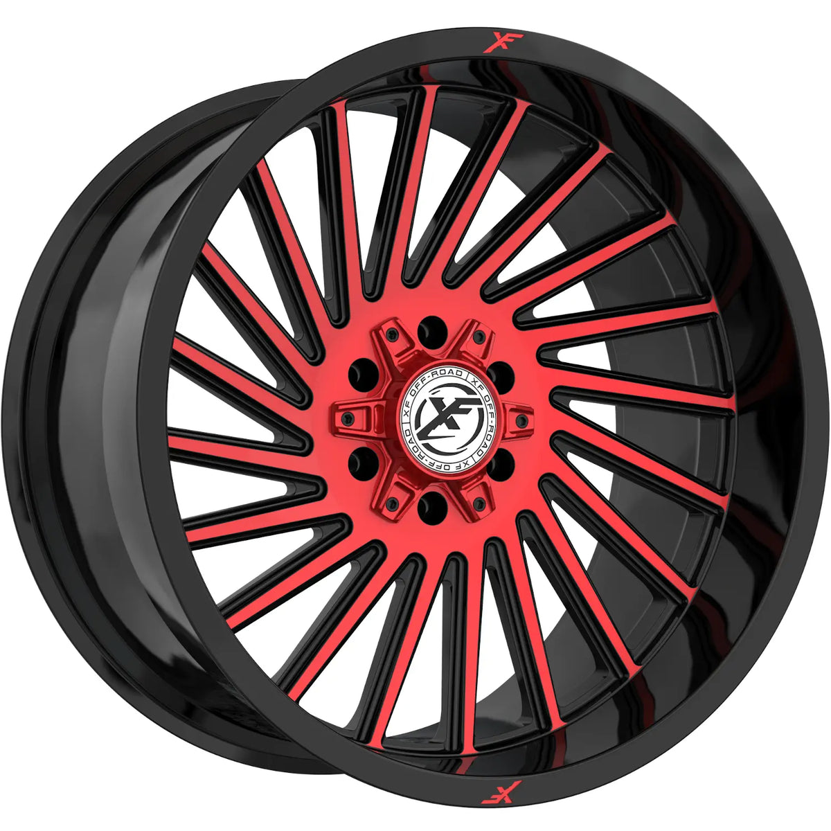 XF Off-Road XF-239 Black/Red Machined wheel
