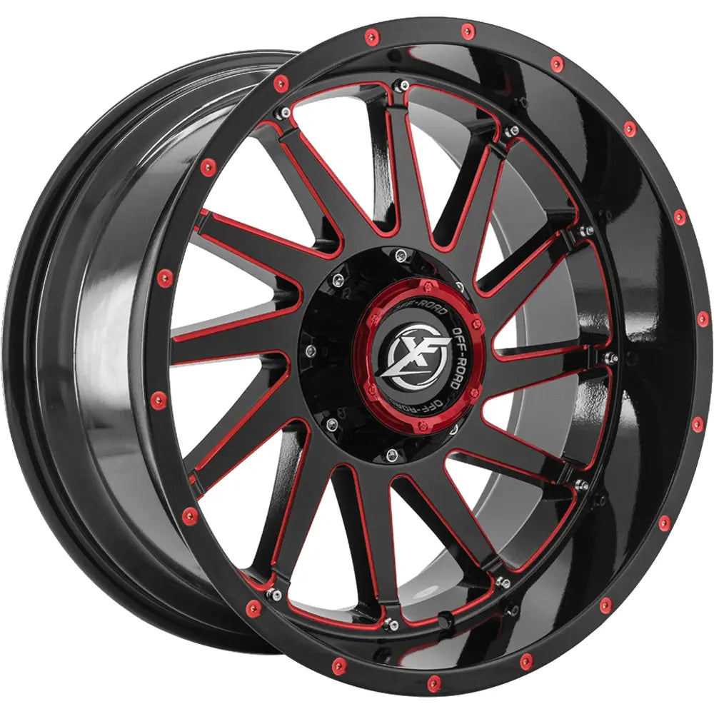 XF Off-Road XF-216 Black/Red Milled wheel
