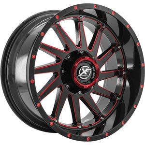 XF Off-Road XF-216 Black/Red Milled wheel