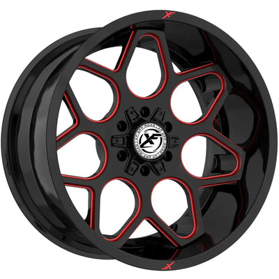 XF Off-Road XF-233 Black/Red Milled wheel