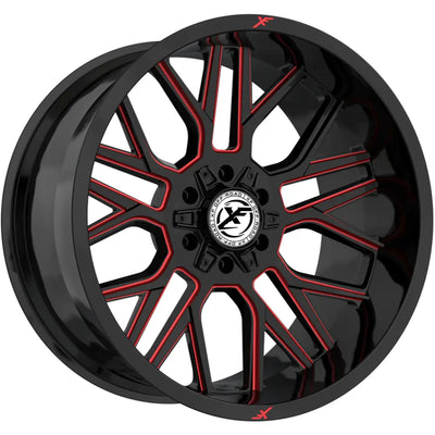 XF Off-Road XF-235 Black/Red Milled wheel