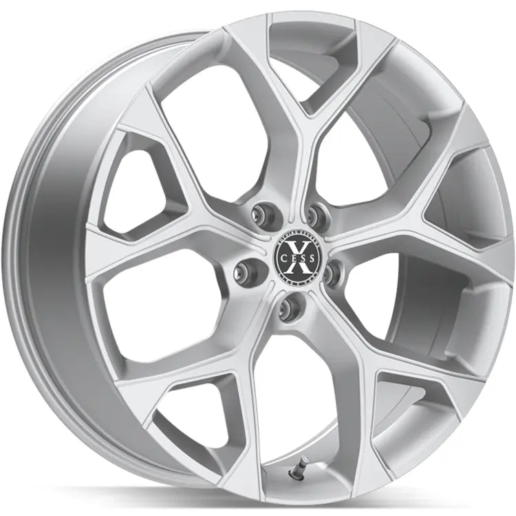 Xcess 5 Flake X05 Silver Machined wheel
