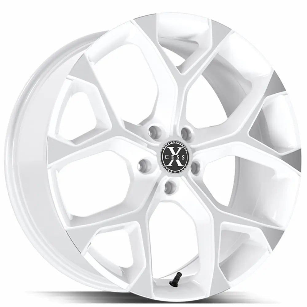Xcess 5 Flake X05 White Machined wheel