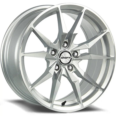 Shift Blade Silver Machined wheel