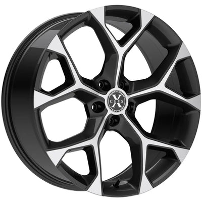 Xcess 5 Flake Black Machined wheel
