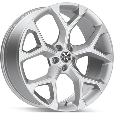 Xcess 5 Flake Silver Machined wheel