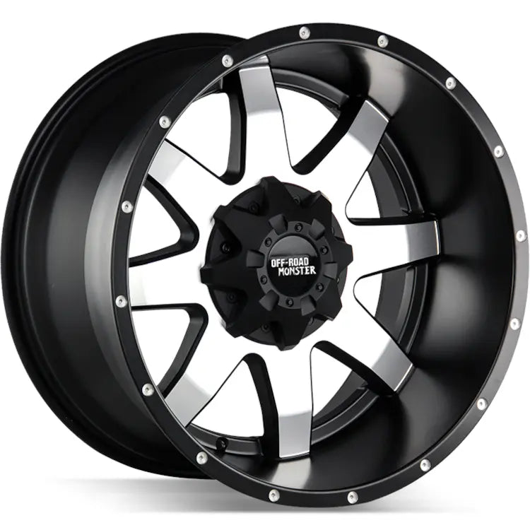 Off Road Monster M08 Black Machined wheel