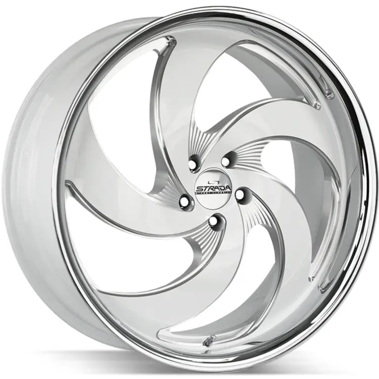 Strada Retro 5 White Machined wheel