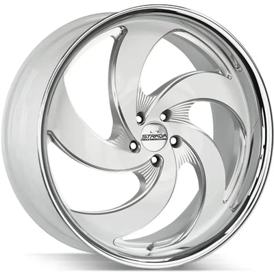 Strada Retro 5 White Machined wheel