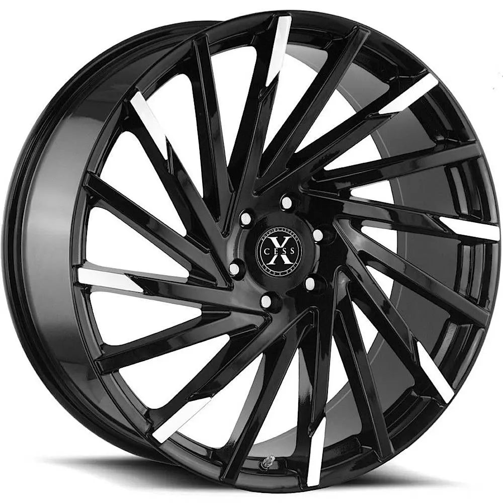 Xcess X02 Black Machined wheel
