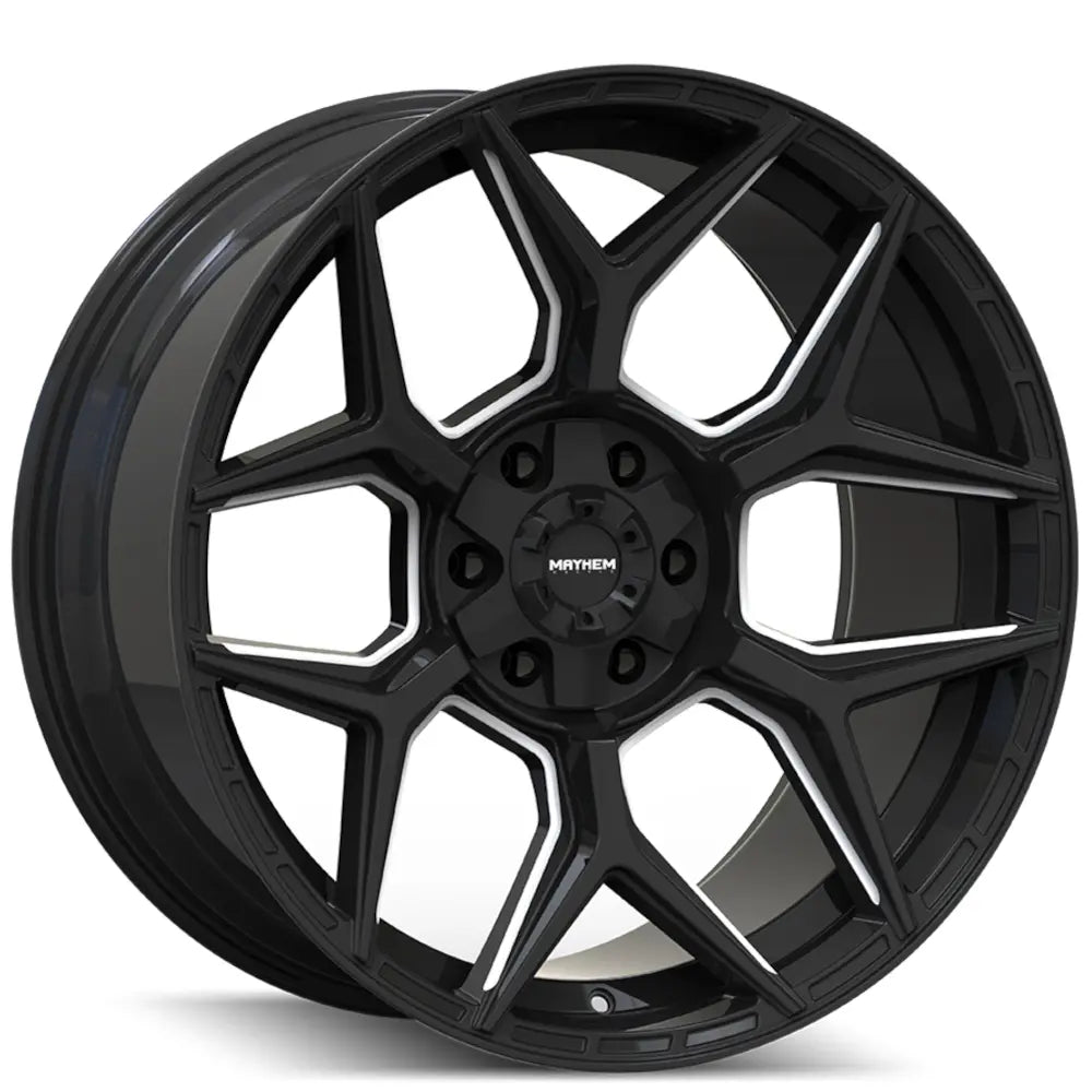 Mayhem VANQUISH 8119 Gloss Black Milled wheel