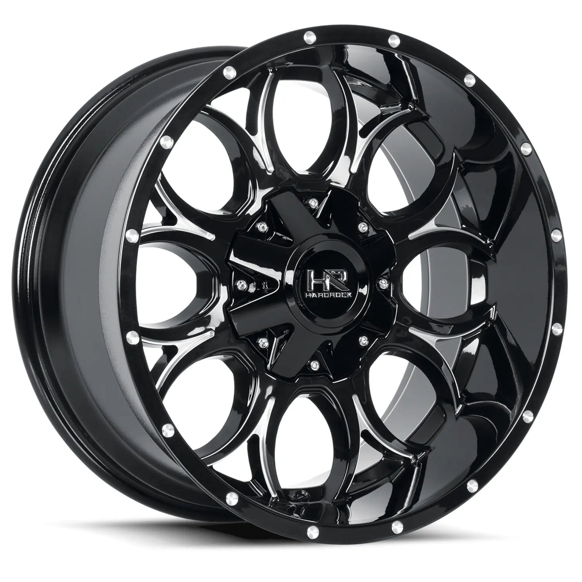 Hardrock Offroad Horseshoe H713 Gloss Black Milled wheel