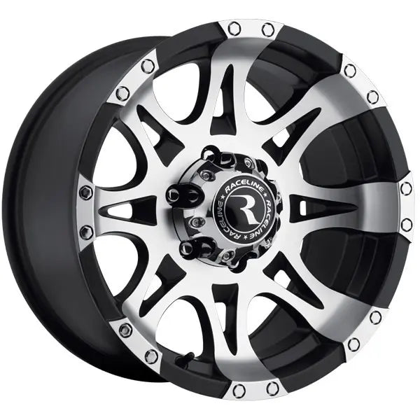 Raceline 982 RAPTOR Black Machined Face wheel