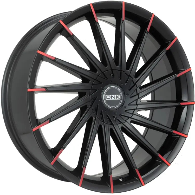 DNK 703 Black Red wheel
