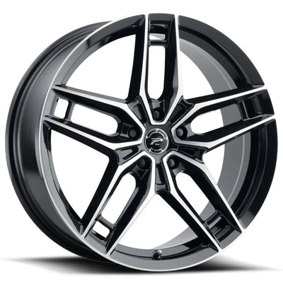 Platinum Lotus Machined Black wheel