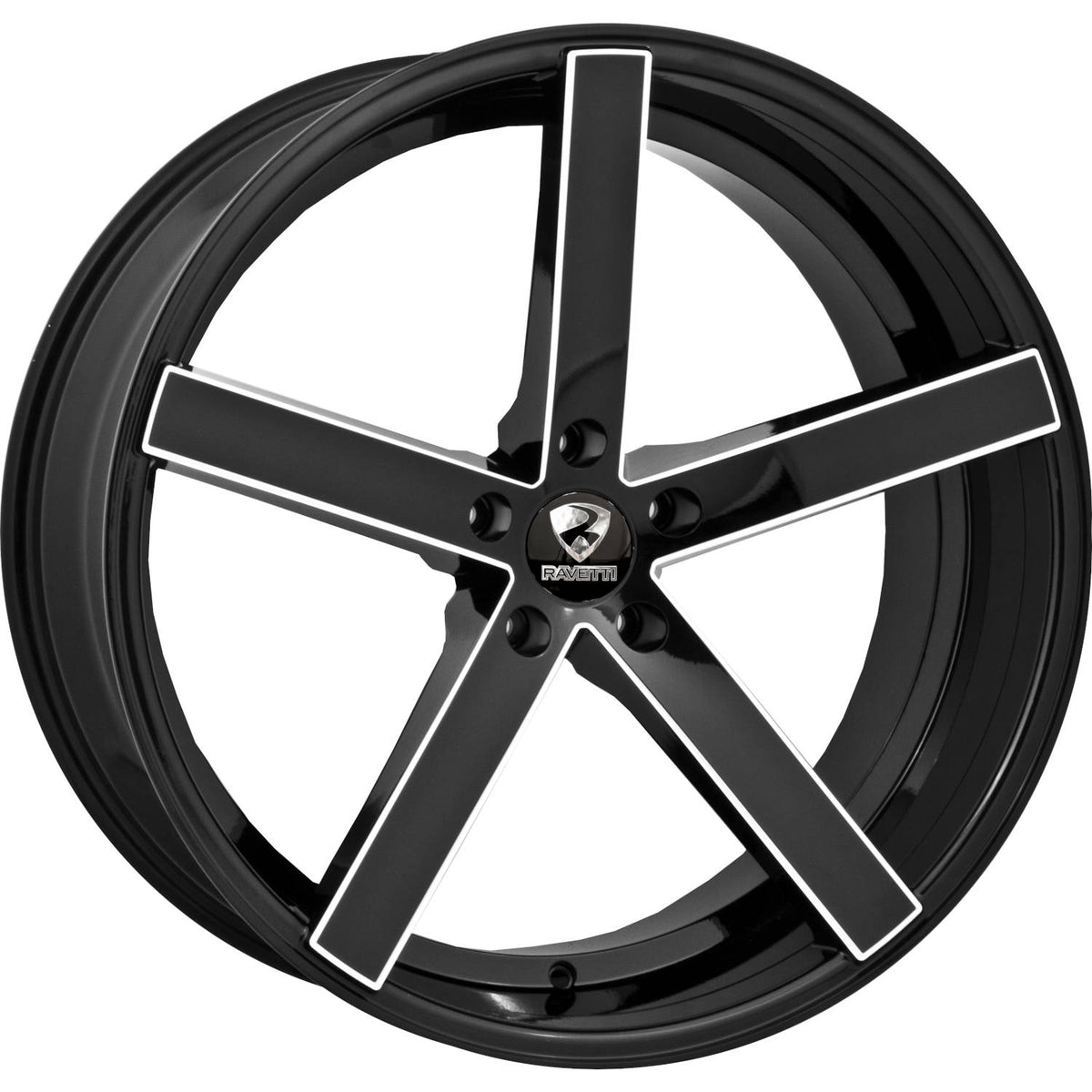 Ravetti M1 Black Milled Wheel