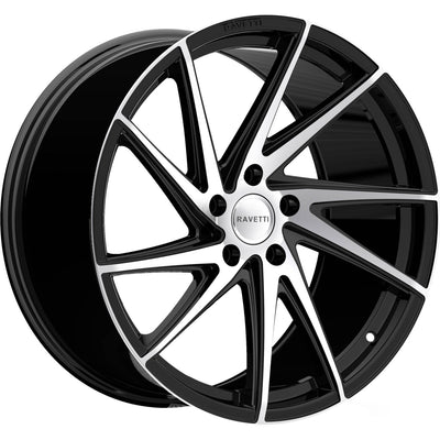 Ravetti M10 Machined Black wheel