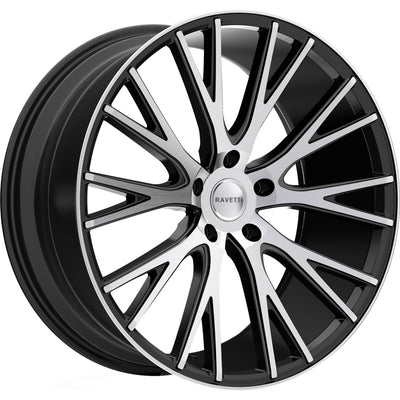 Ravetti M12 Black Machined Wheel