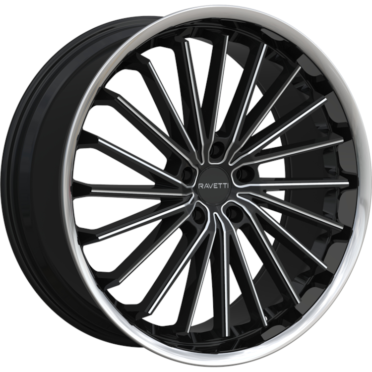 Ravetti M14 Black Milled Wheel
