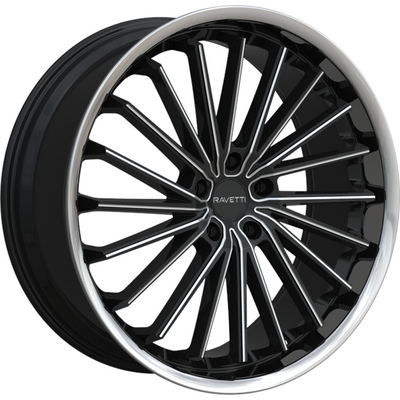 Ravetti M14 Black Milled Wheel