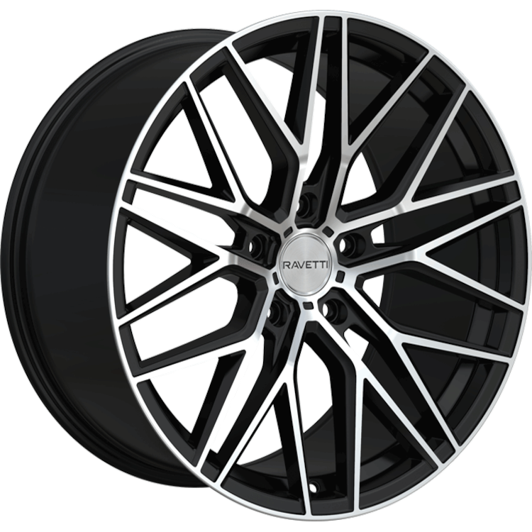Ravetti M16 Black Machined Wheel