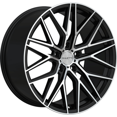 Ravetti M16 Black Machined wheel