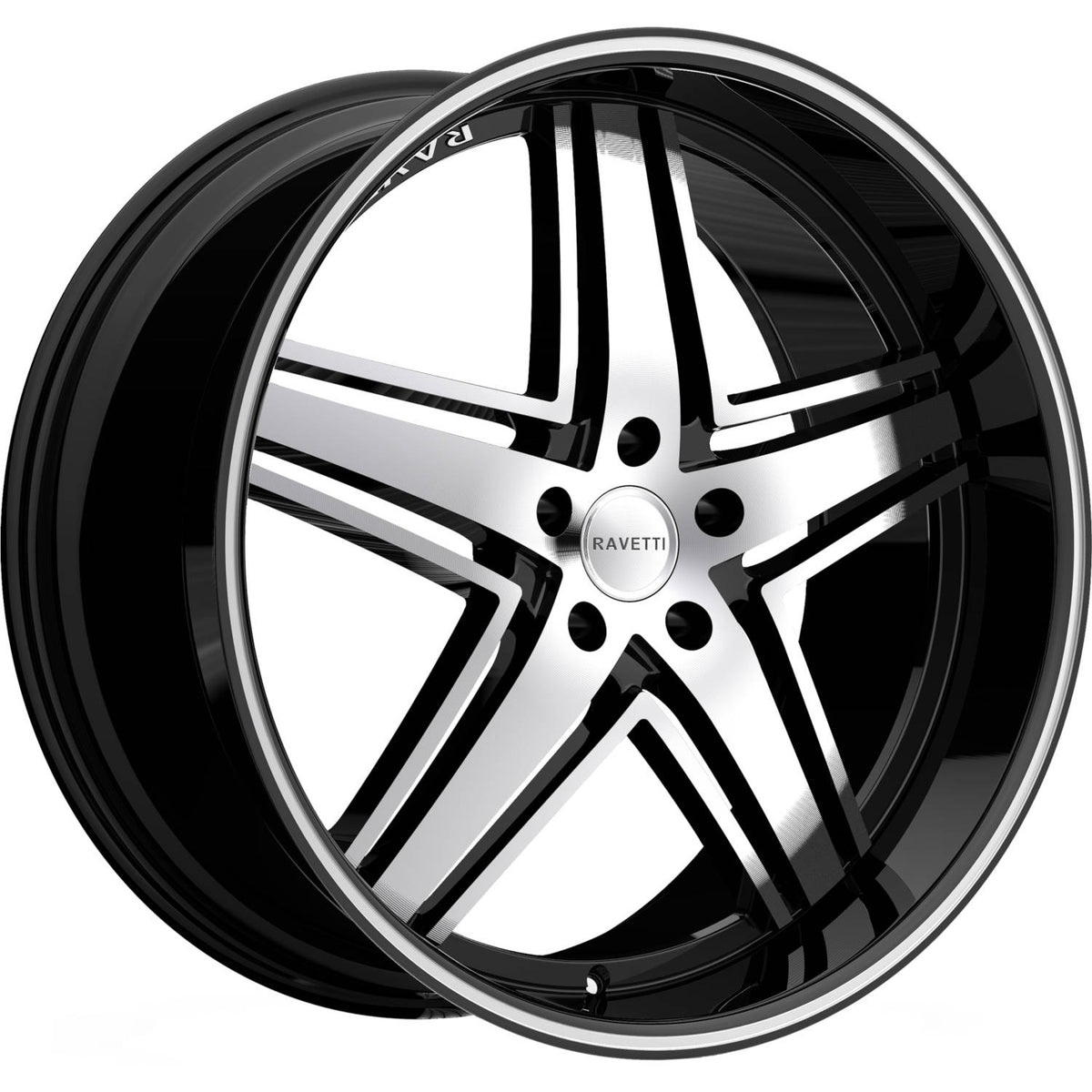Ravetti M6 Black Machined Wheel