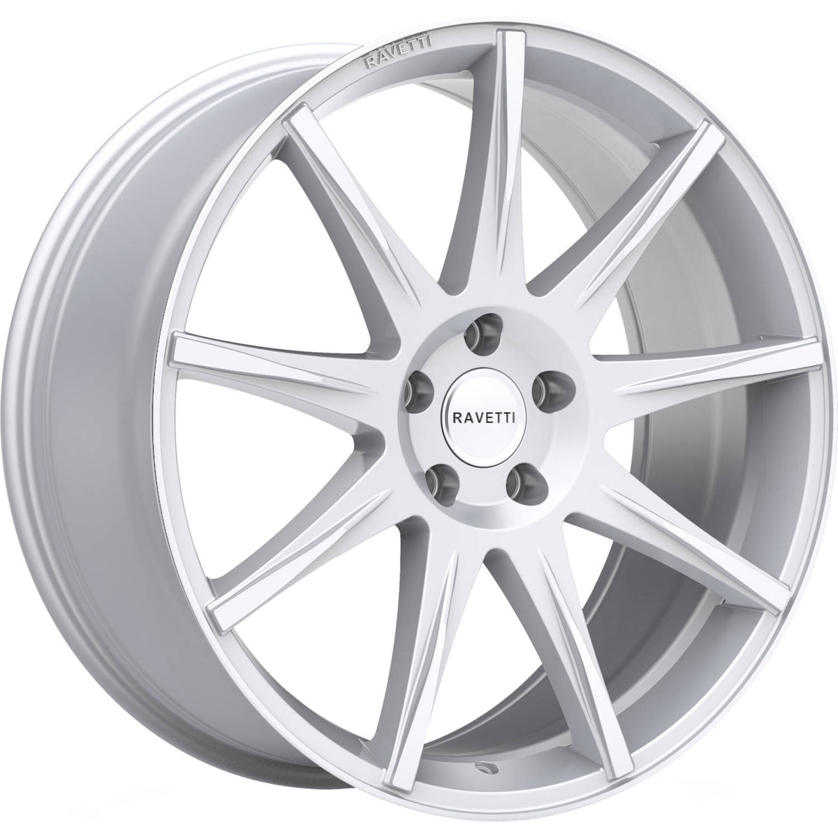 Ravetti M9 Silver Machined Wheel