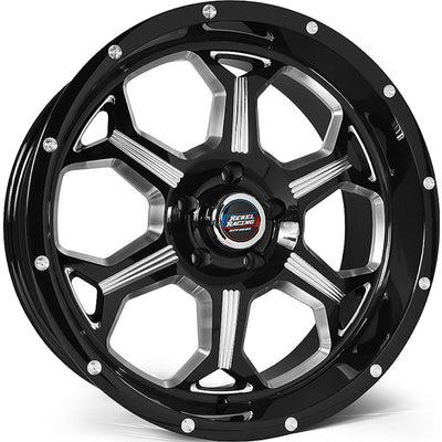 Rebel Offroad Fortress Black Milled Wheel