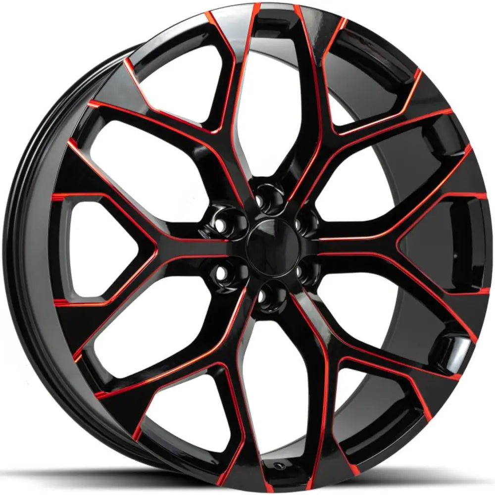 Replica G09 Black Red Milled Wheel