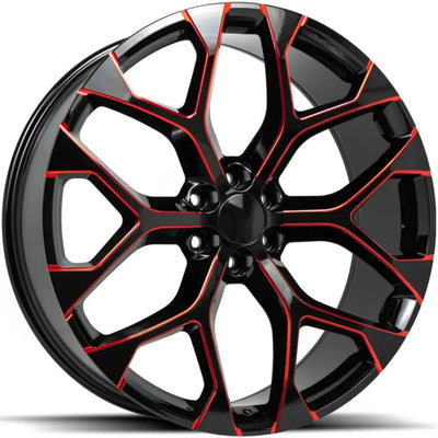 Replica G09 Black Red Milled Wheel