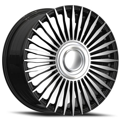 Replica MB01 Black Machined Wheel