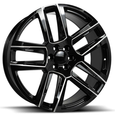 Replica RP048 Black Milled Wheel