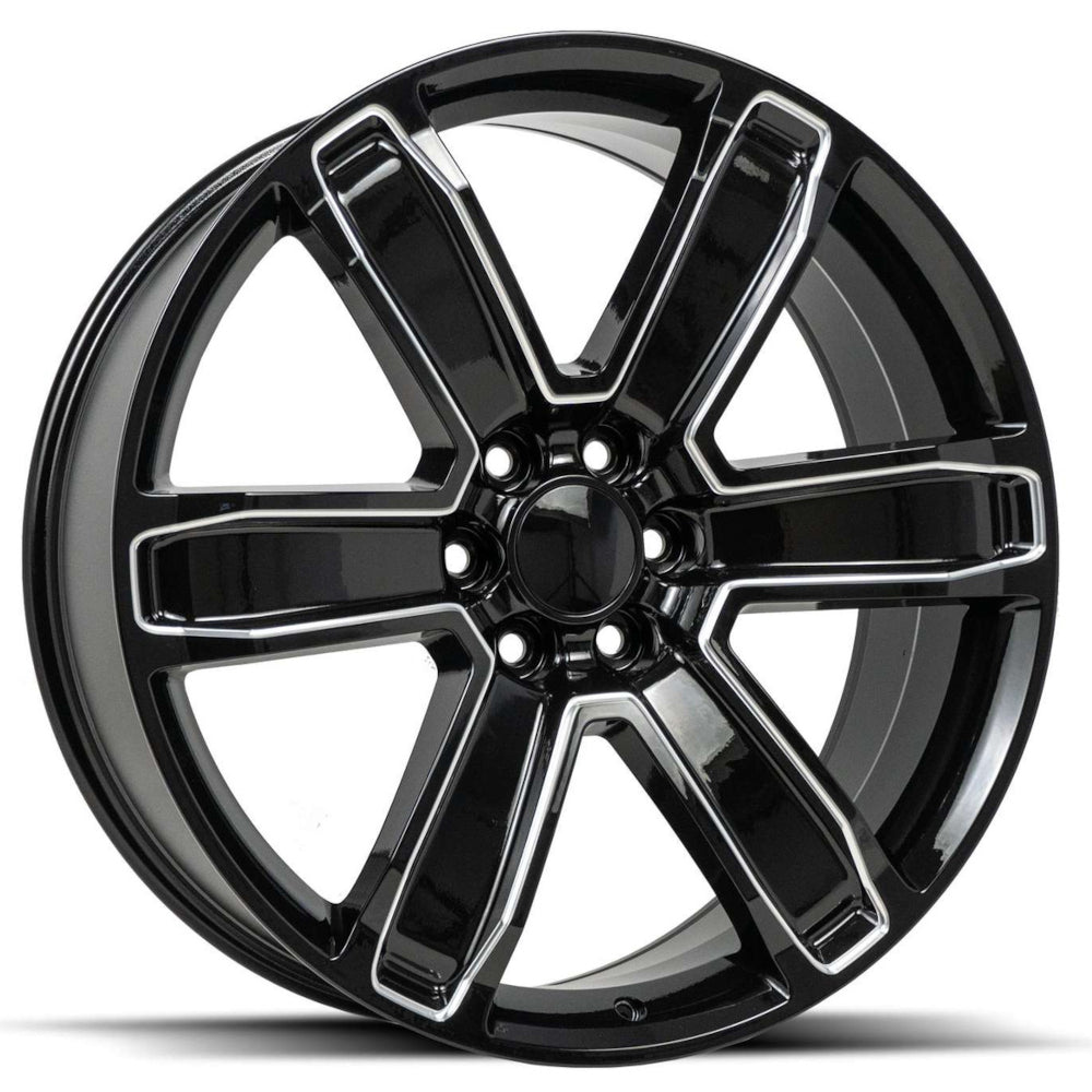 Replica RP050 Black Milled Wheel