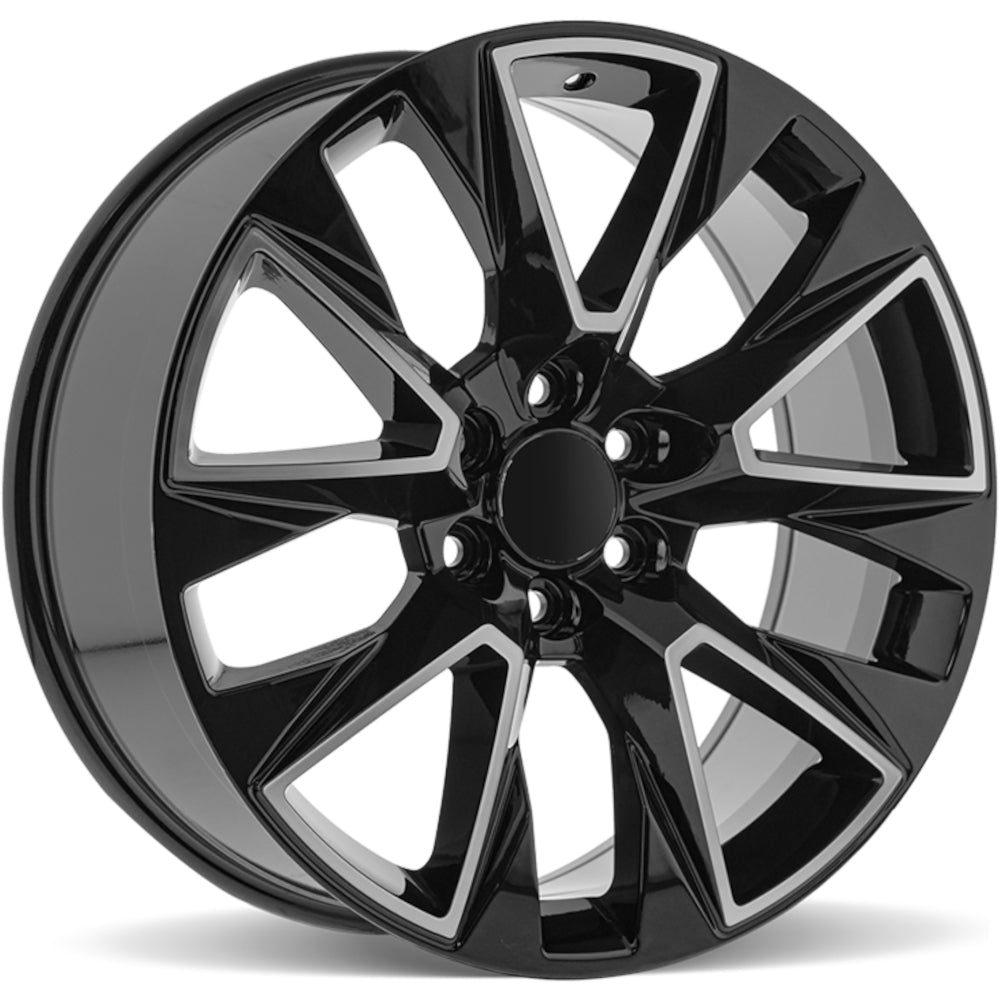 Replica RP17 Black Machined Wheel